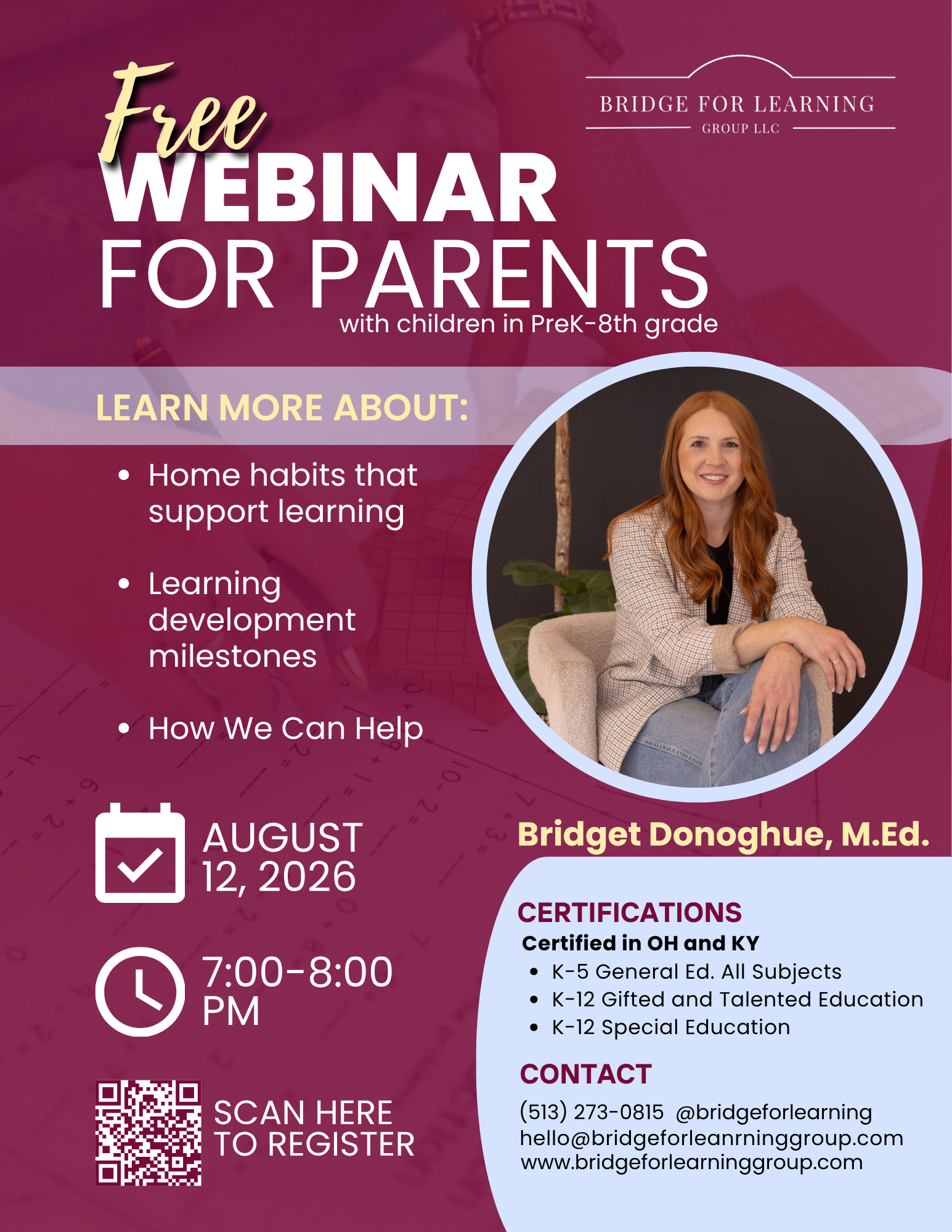 Free Parent Webinar