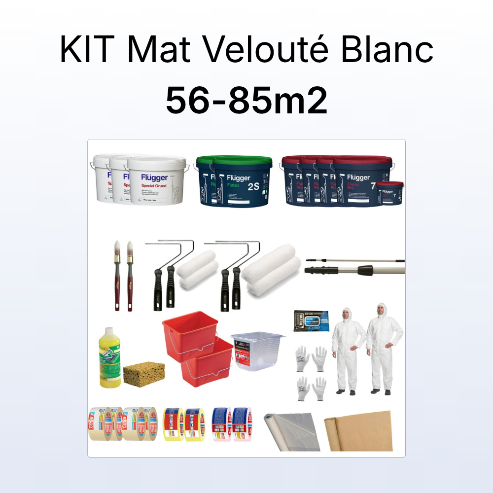 Kit Mat velouté blanc 56-85 M² au sol