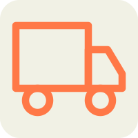 Icône d'un camion de livraison orange