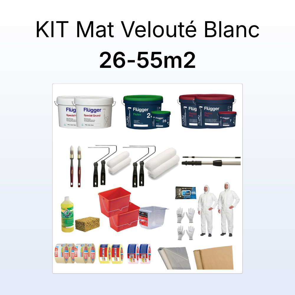 Kit Mat velouté blanc 26-55m² au sol