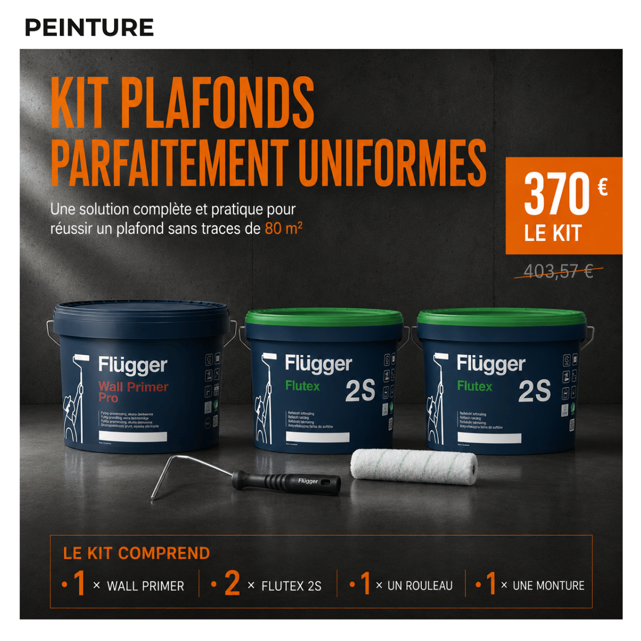 Kit Plafonds parfaitement uniformes 80 M²