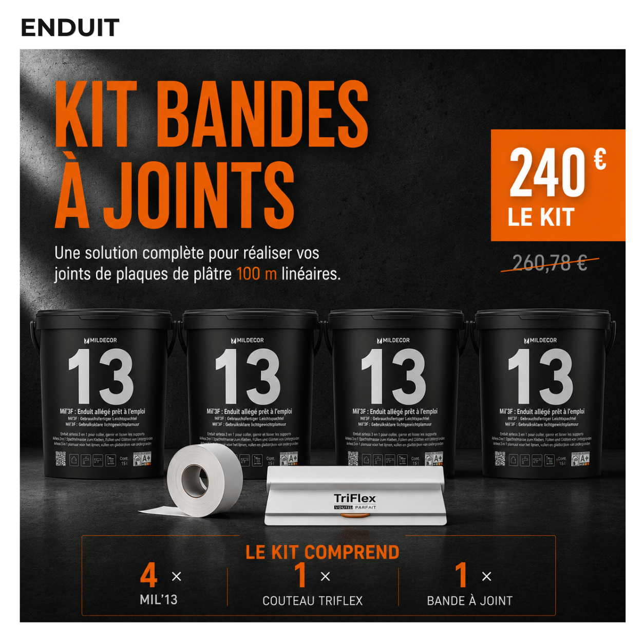 Kit Bandes à joints 100 M²