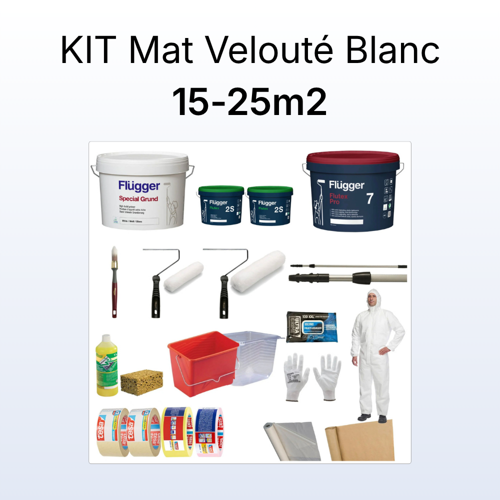 Kit Mat velouté blanc 15-25 M2 au sol