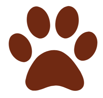 Brown paw print