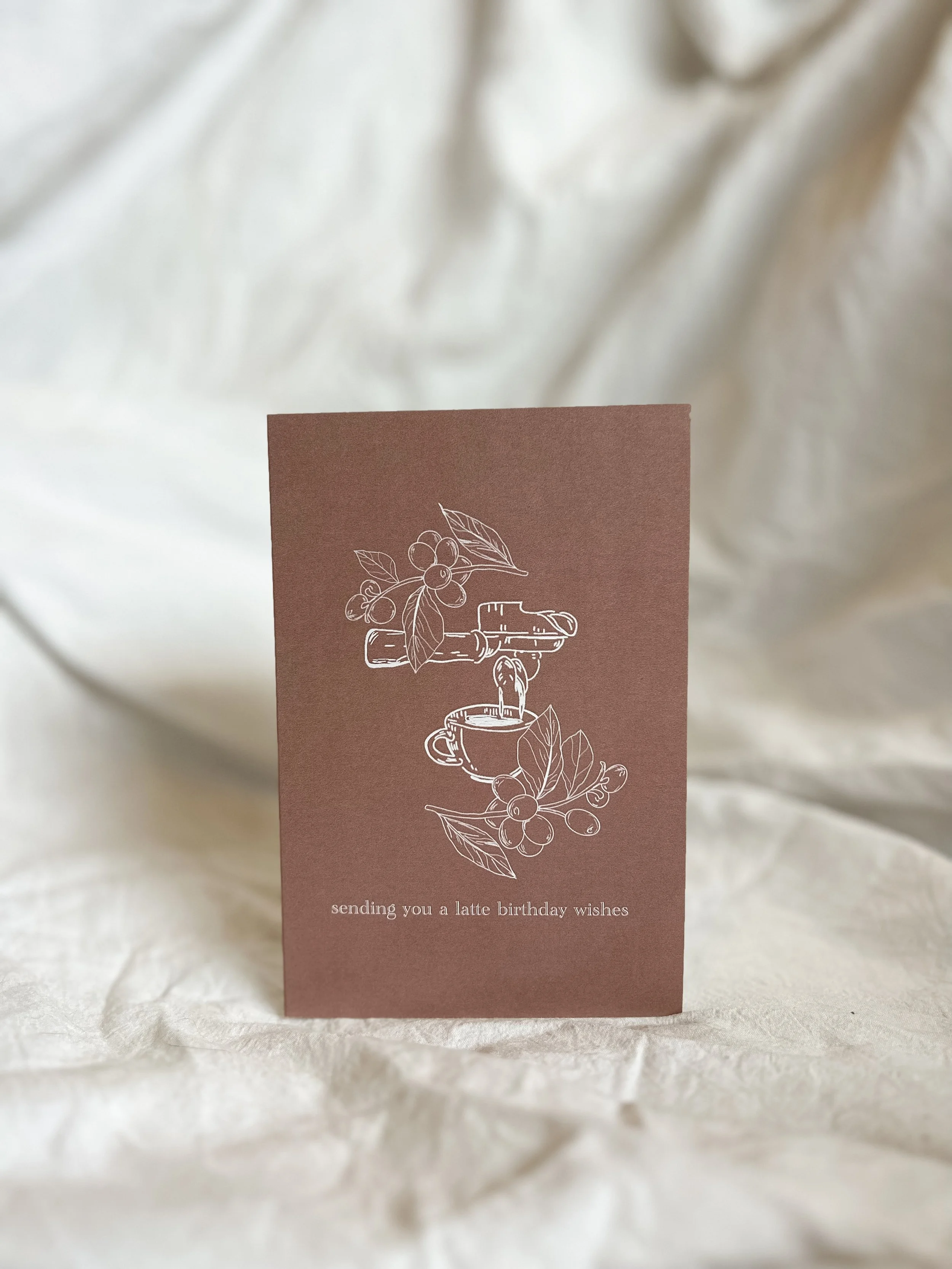 Latte Birthday Card