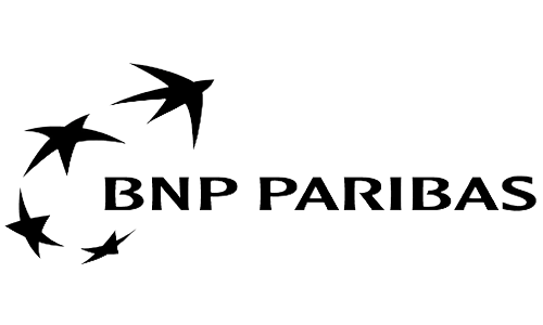 BNP Paribas logo with stylized star symbols.