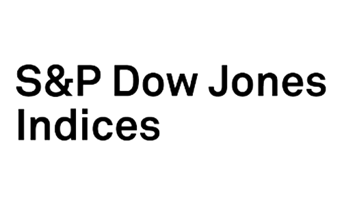Black background with white text that reads 'S&P Dow Jones Indices'.