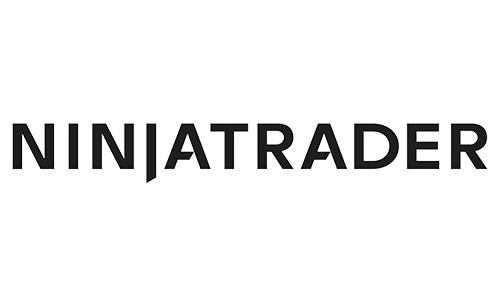 Logo with the text 'NINJATRADER' in black and white.