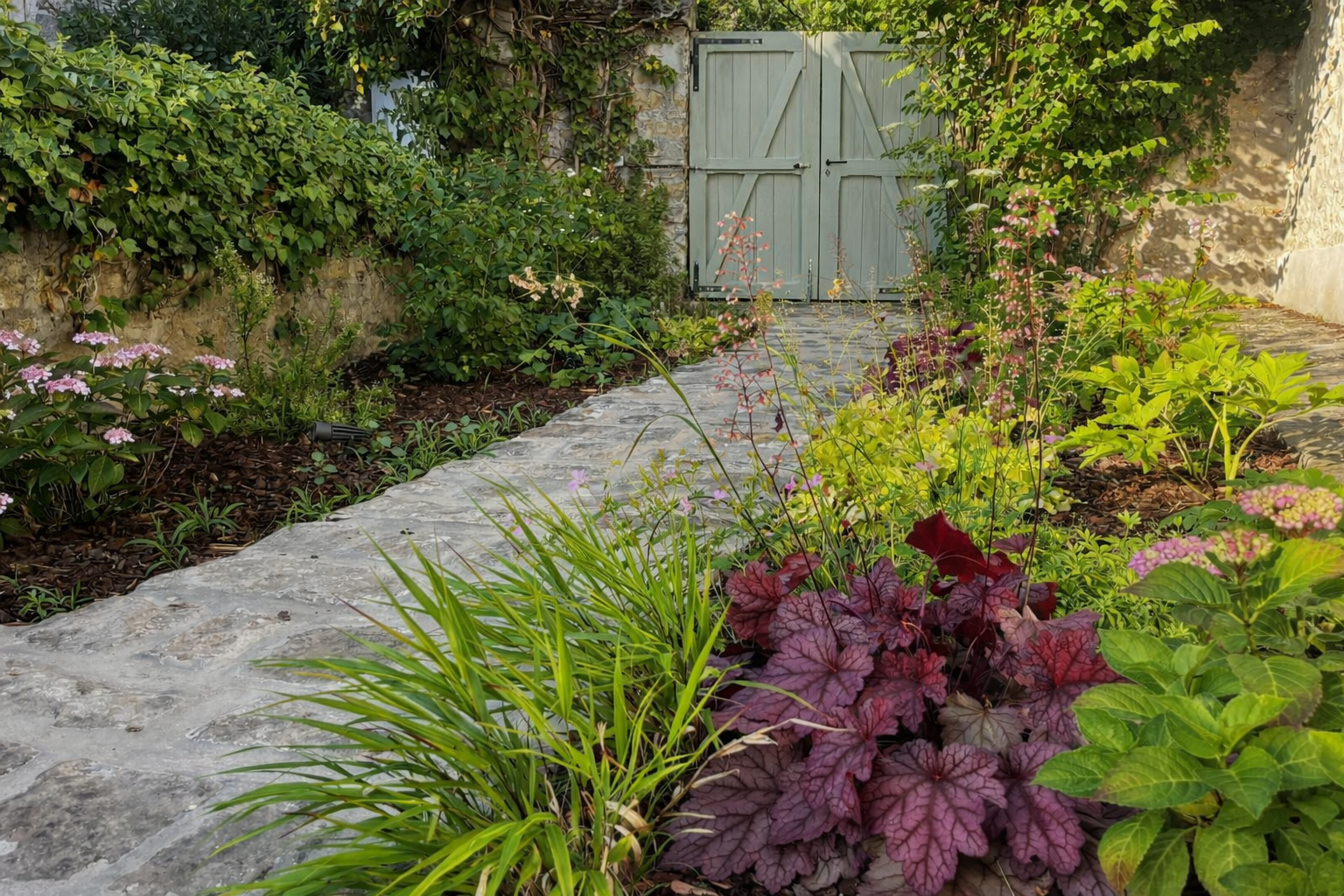 conception paysagère pour une entrée de jardin