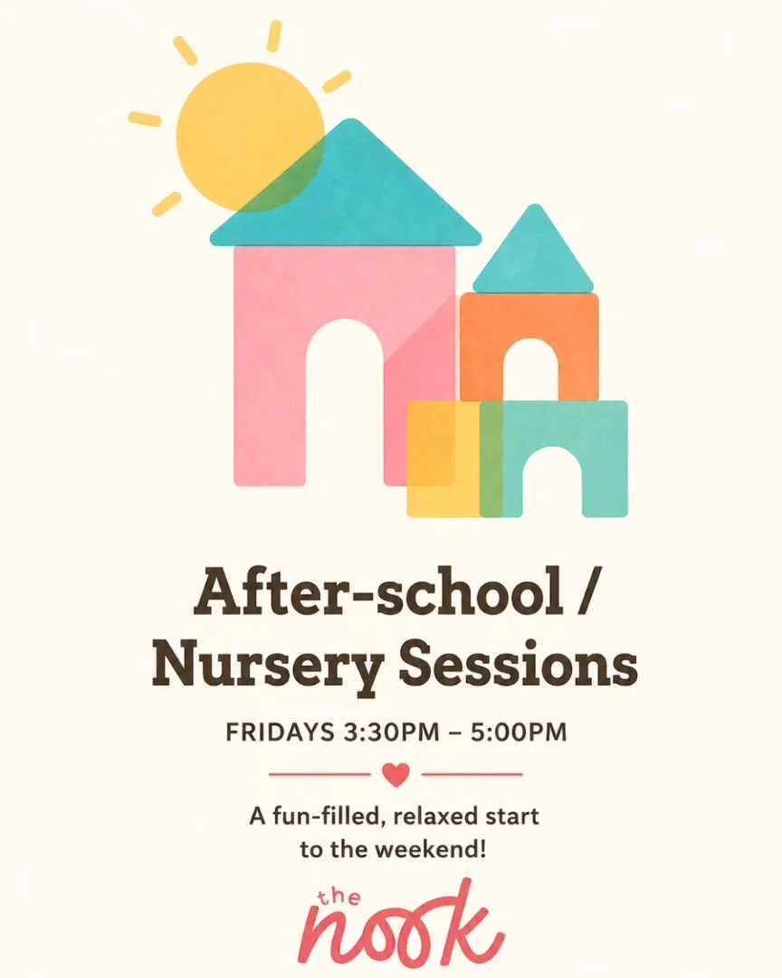 After-school / nursery sessions!

A few of you have mentioned there isn&rsquo;t much to do with little ones later in the afternoon, so we&rsquo;re trialling a special extra play session to help kick-start the weekend.

Join us on Fridays, 3:30&ndash;