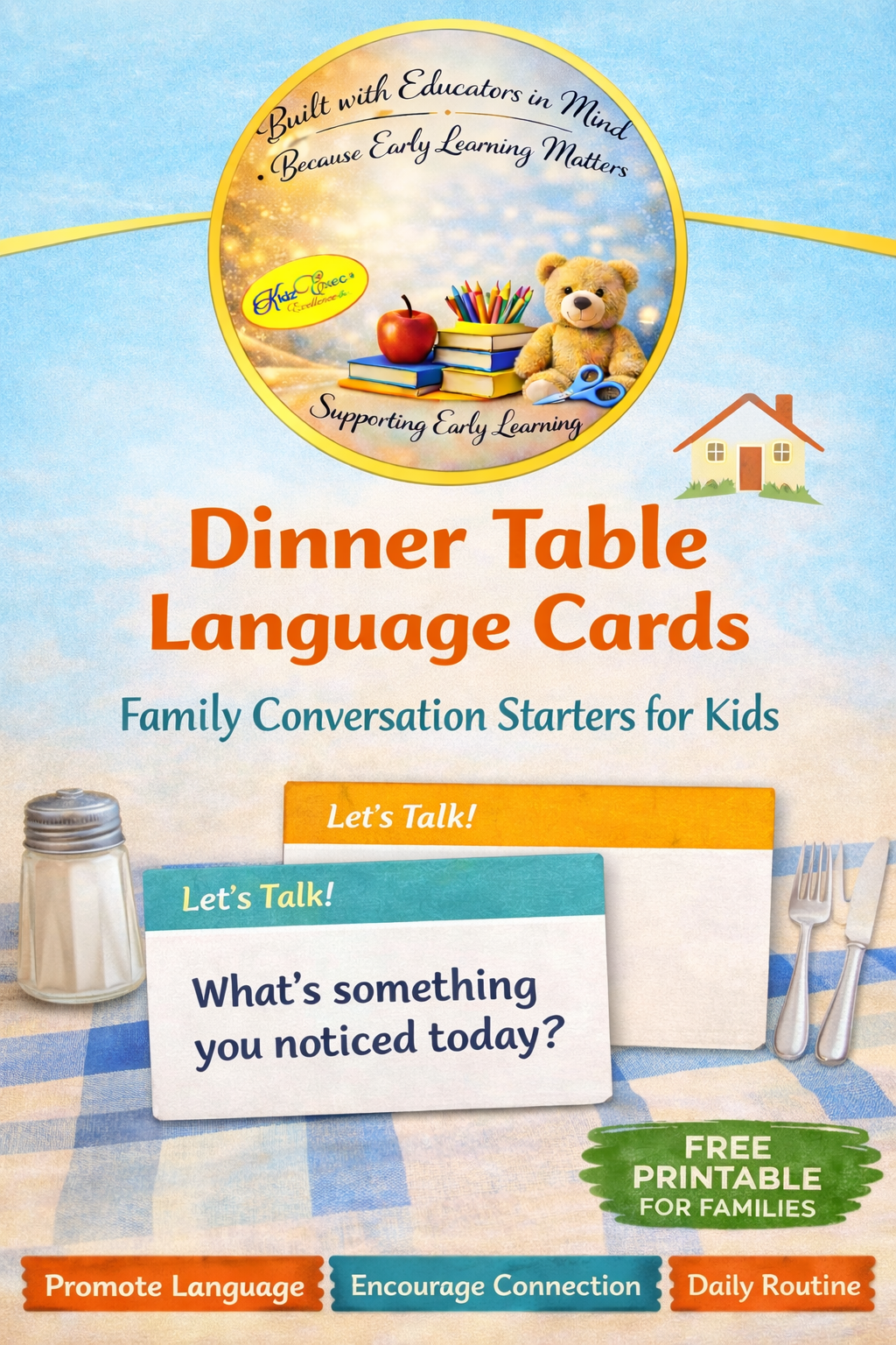 🍽️ Dinner Table Language Cards