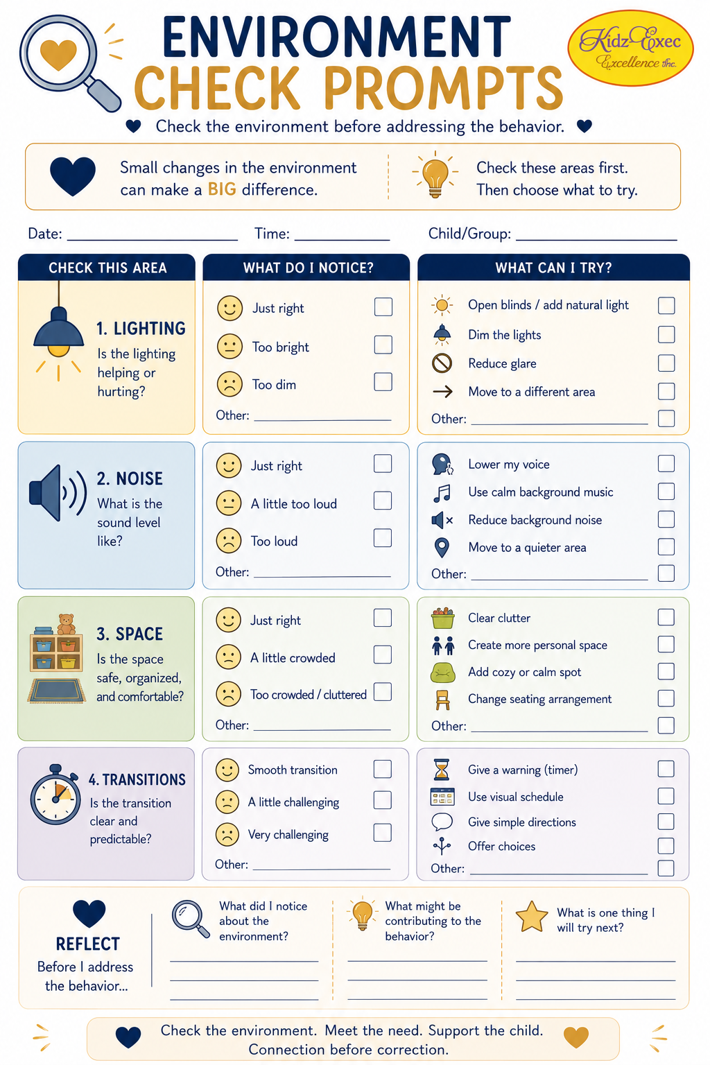 Environment Check Prompt - Supporting Challenging Behaviors