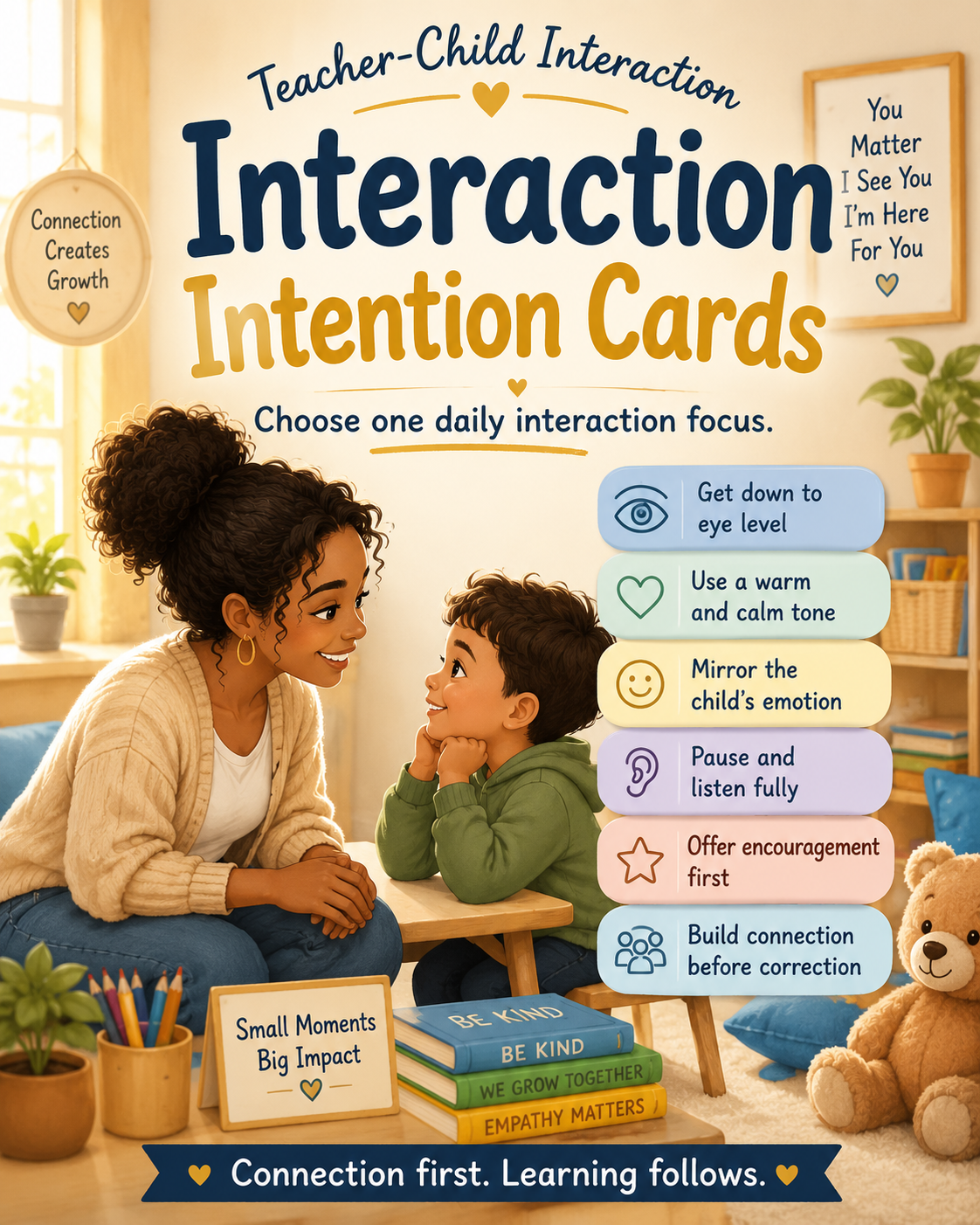 Interaction Intention Cards - Teacher-Child Interaction