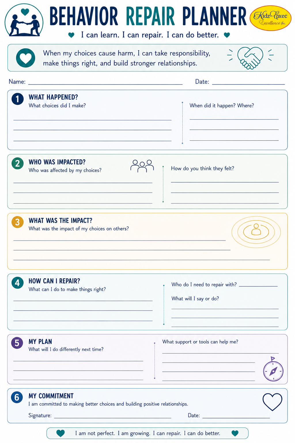 Behavior Repair Planner - Supporting Challenging Behaviors for K–3 Educators