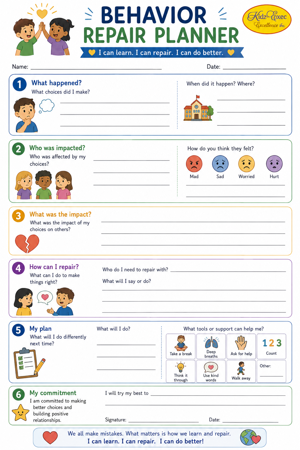 Choice-Based Regulation Menu - Supporting Challenging Behaviors for K–3 Educators