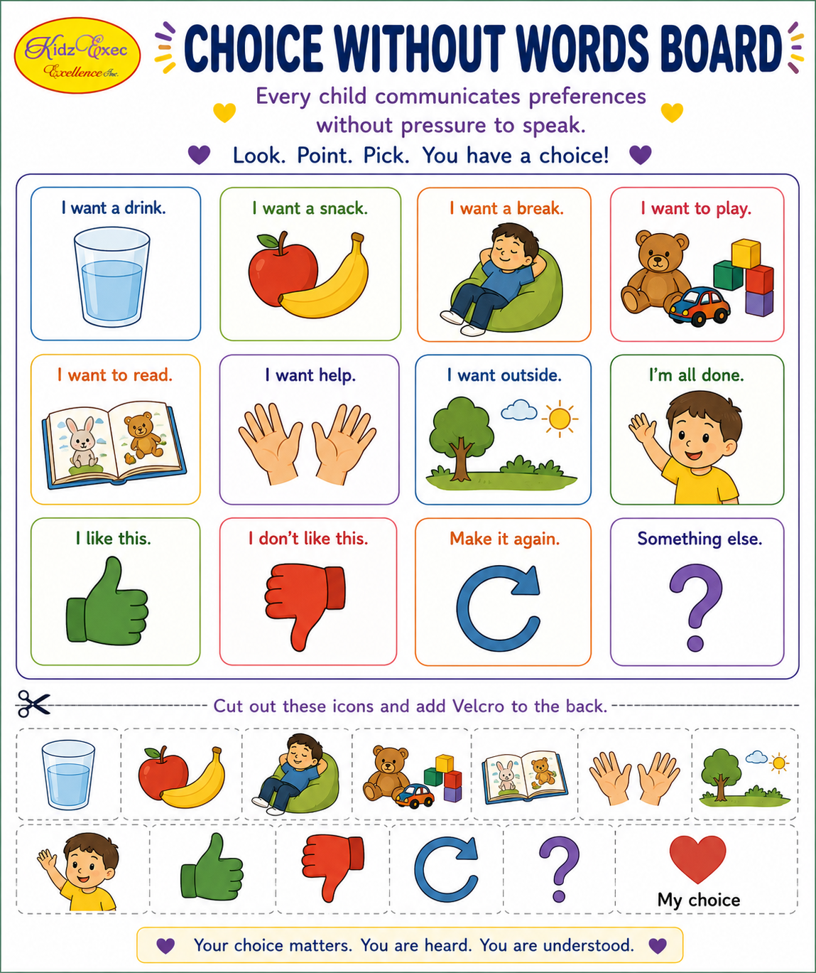 True Choice Without Words Board - Supporting Children with Speech Needs