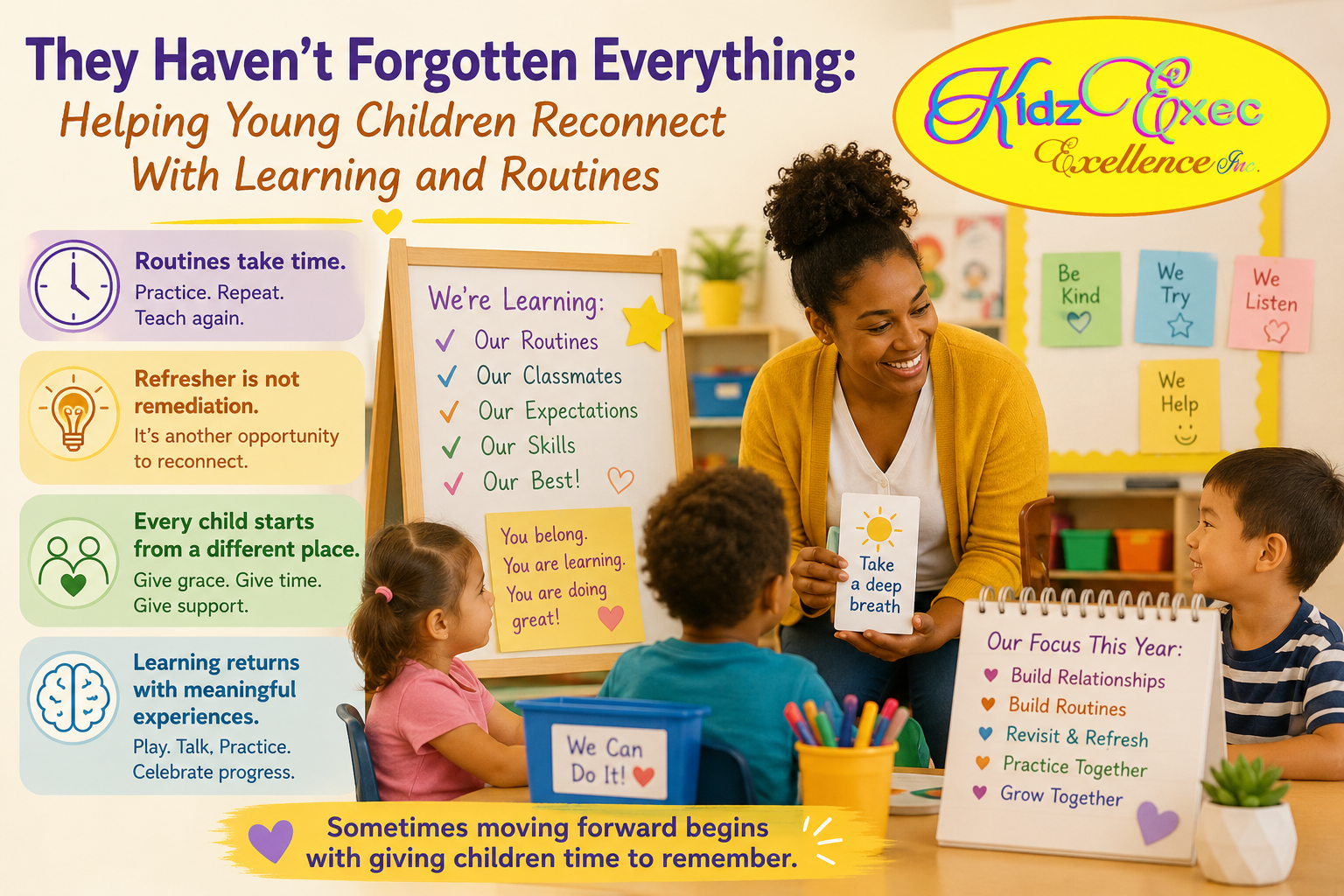 They Haven’t Forgotten Everything: Helping Young Children Reconnect With Learning and Routines