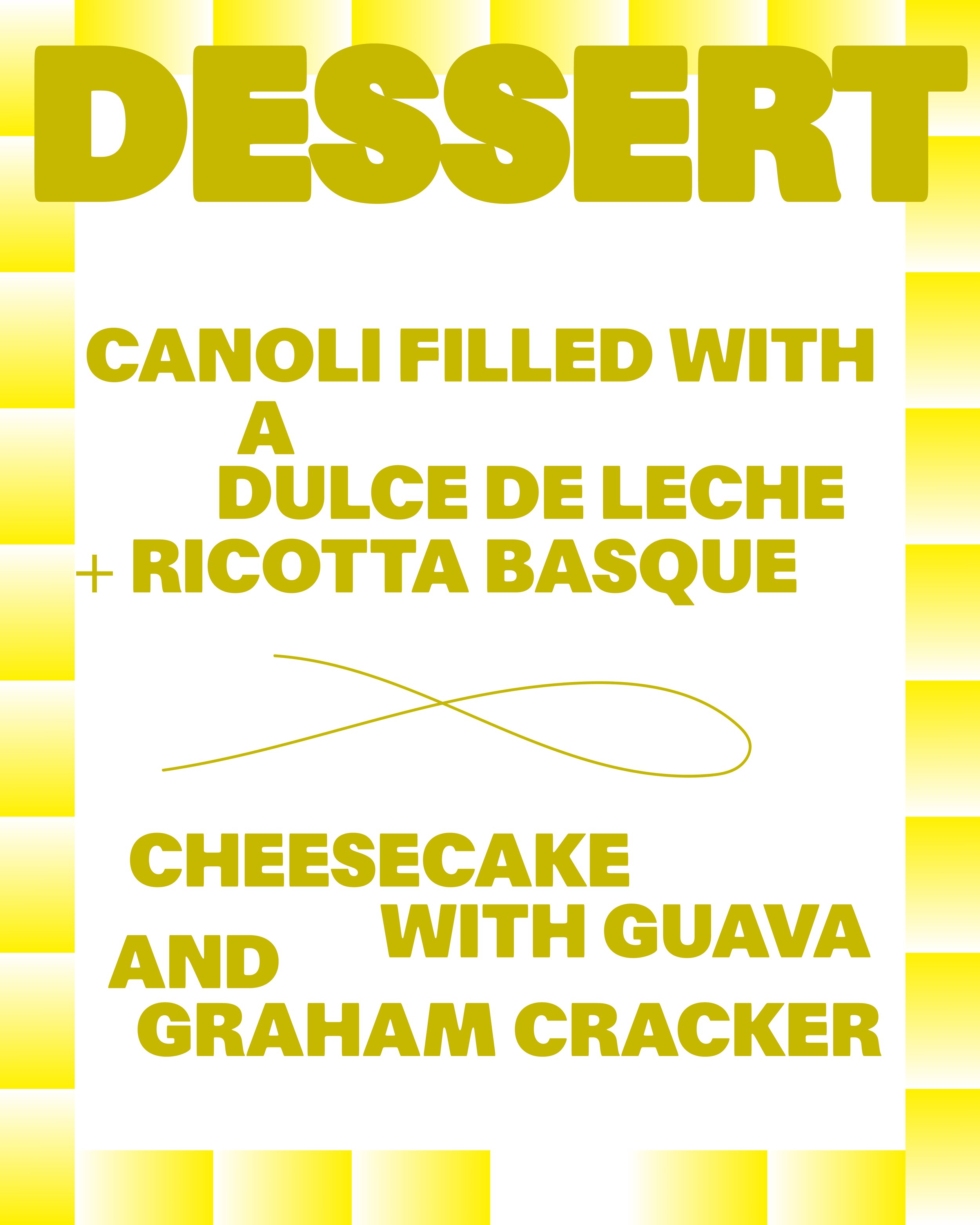 Dessert Menu