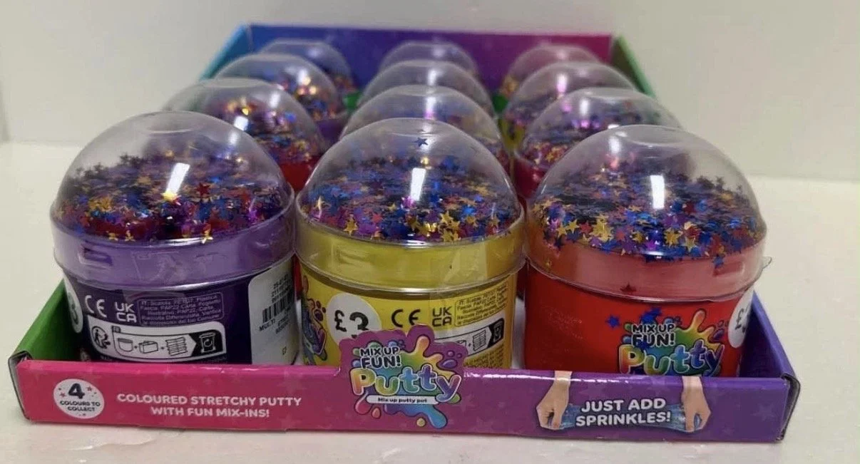 Rainbow Glitter Sparkle Bouncing Putty Sensory Toy Stretch Shape Bounce