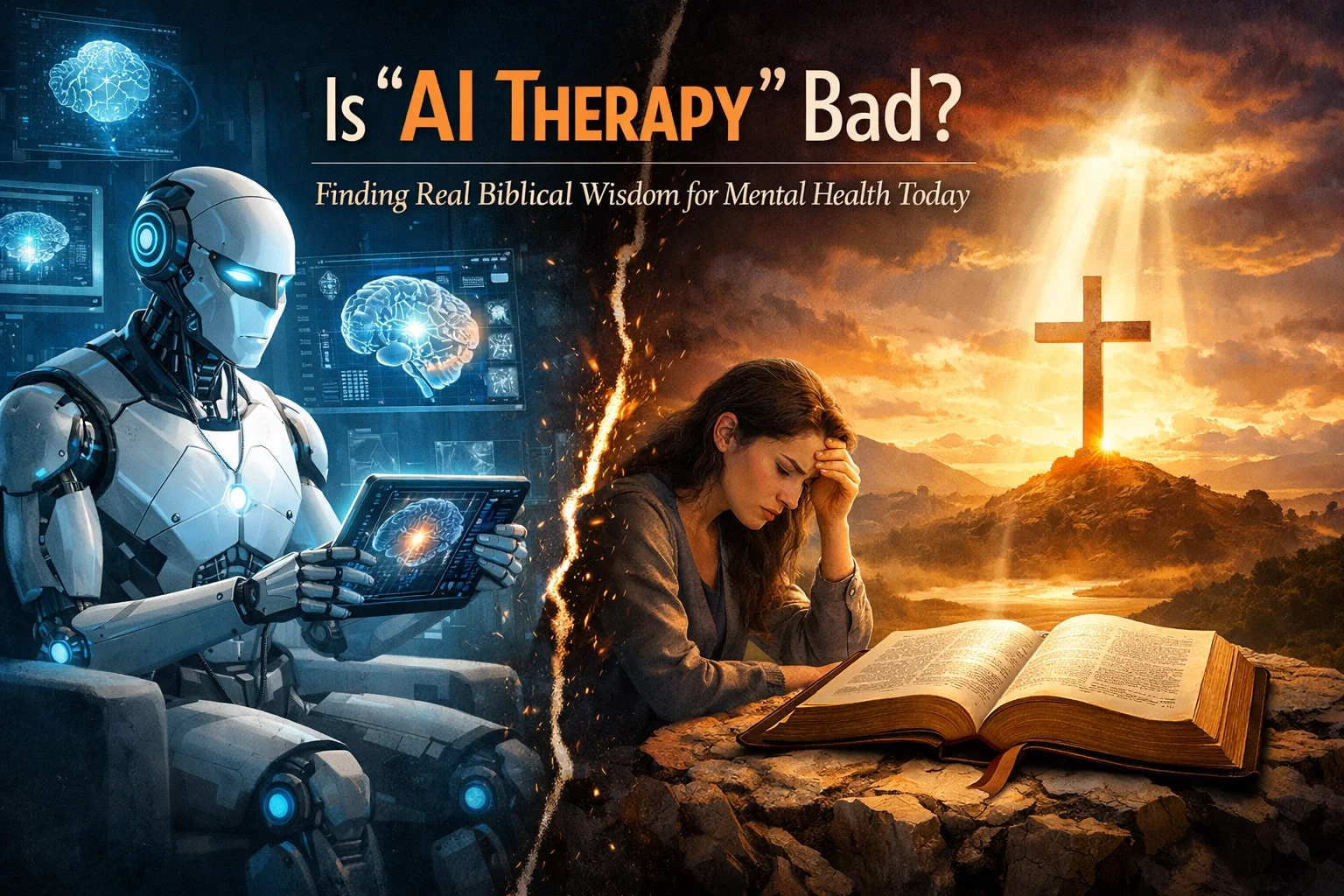 Is "AI Therapy" Bad? Finding Real Biblical Wisdom for Mental Health Today