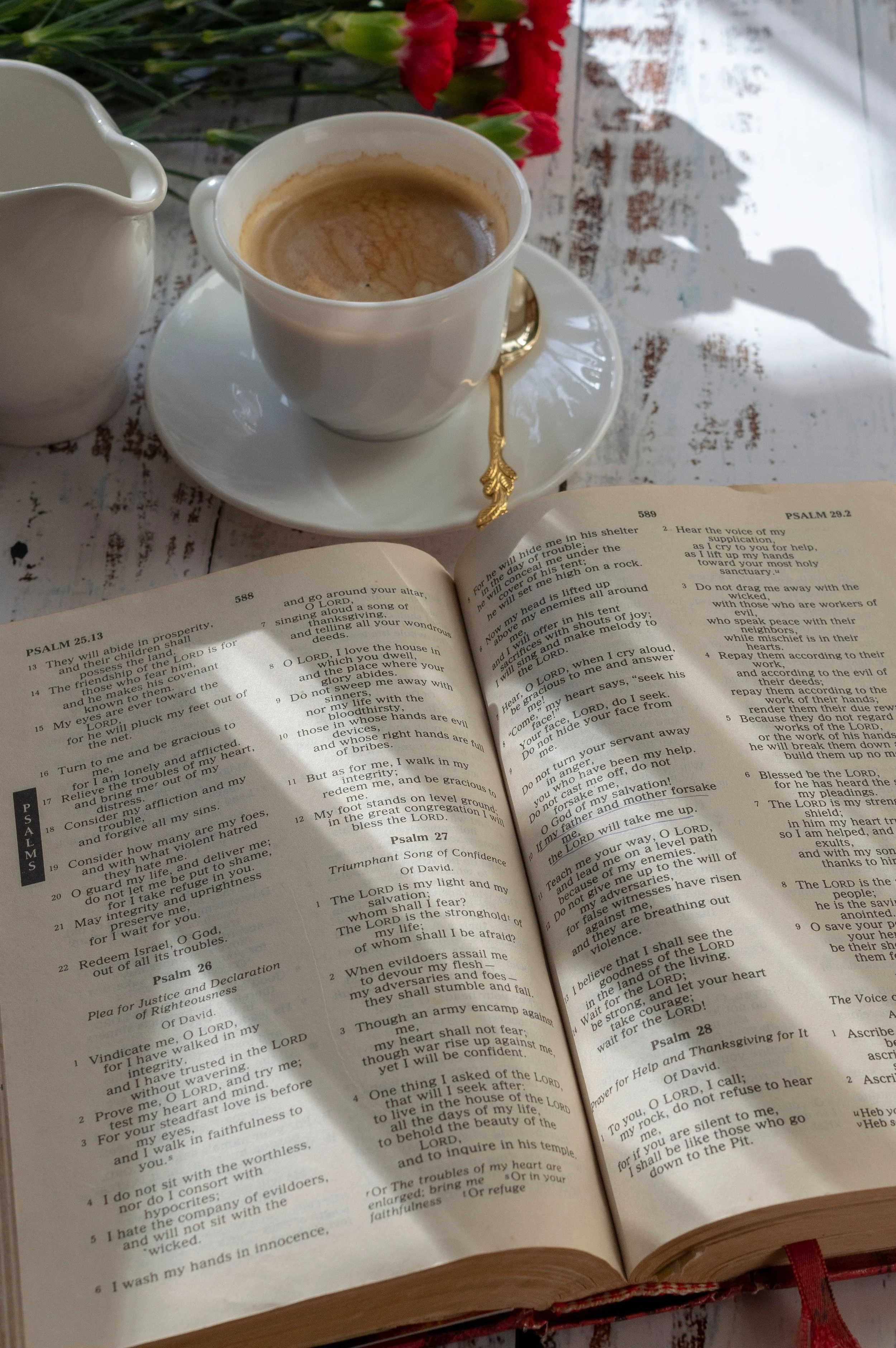 morning coffee with scripture