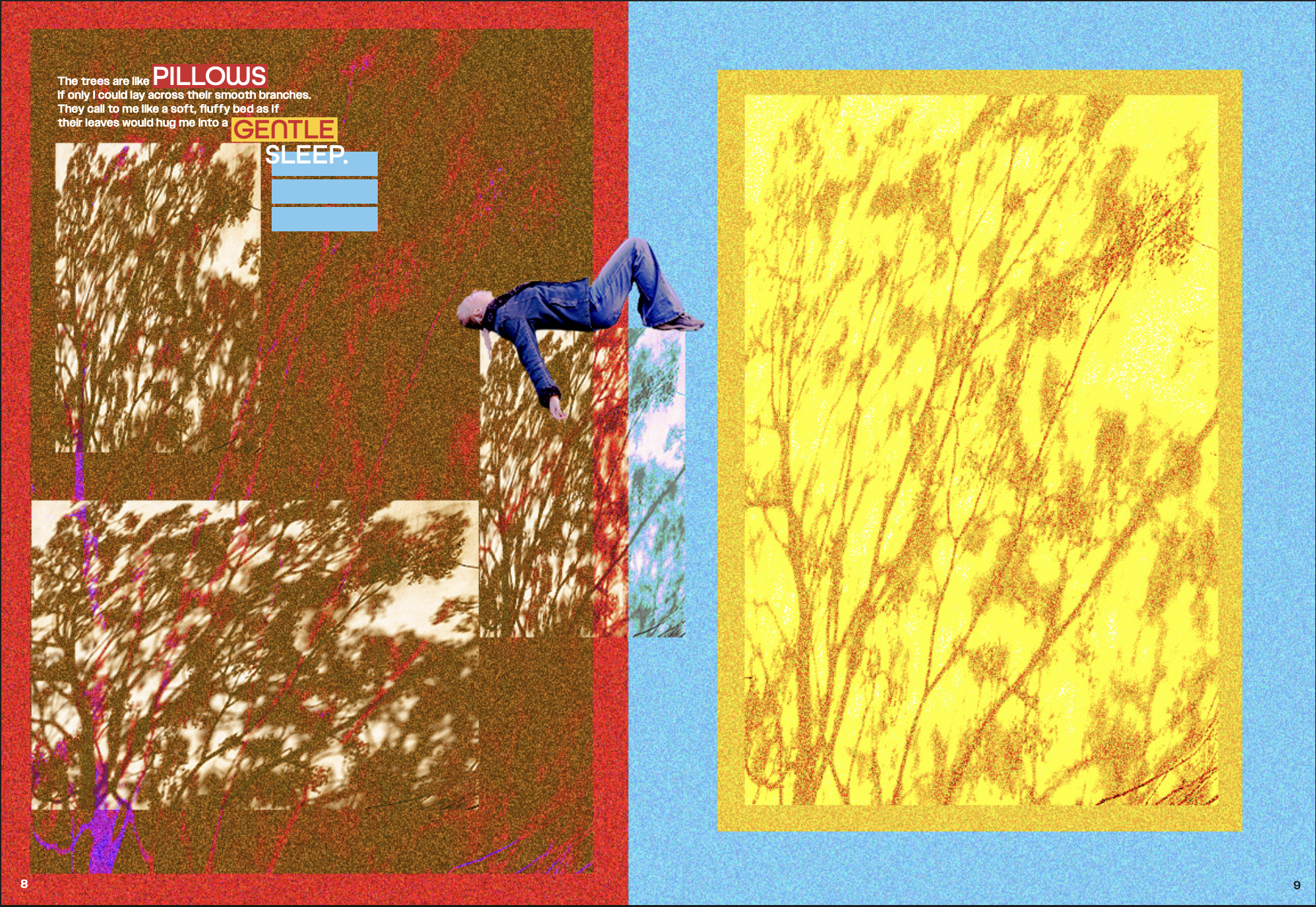 Ce N'est Pas Reel \ Collaboration between Mills Lynerd (Graphic Design and Typography), Lindsey Jordan (Photography), and me (Photography) \ pg 8/9