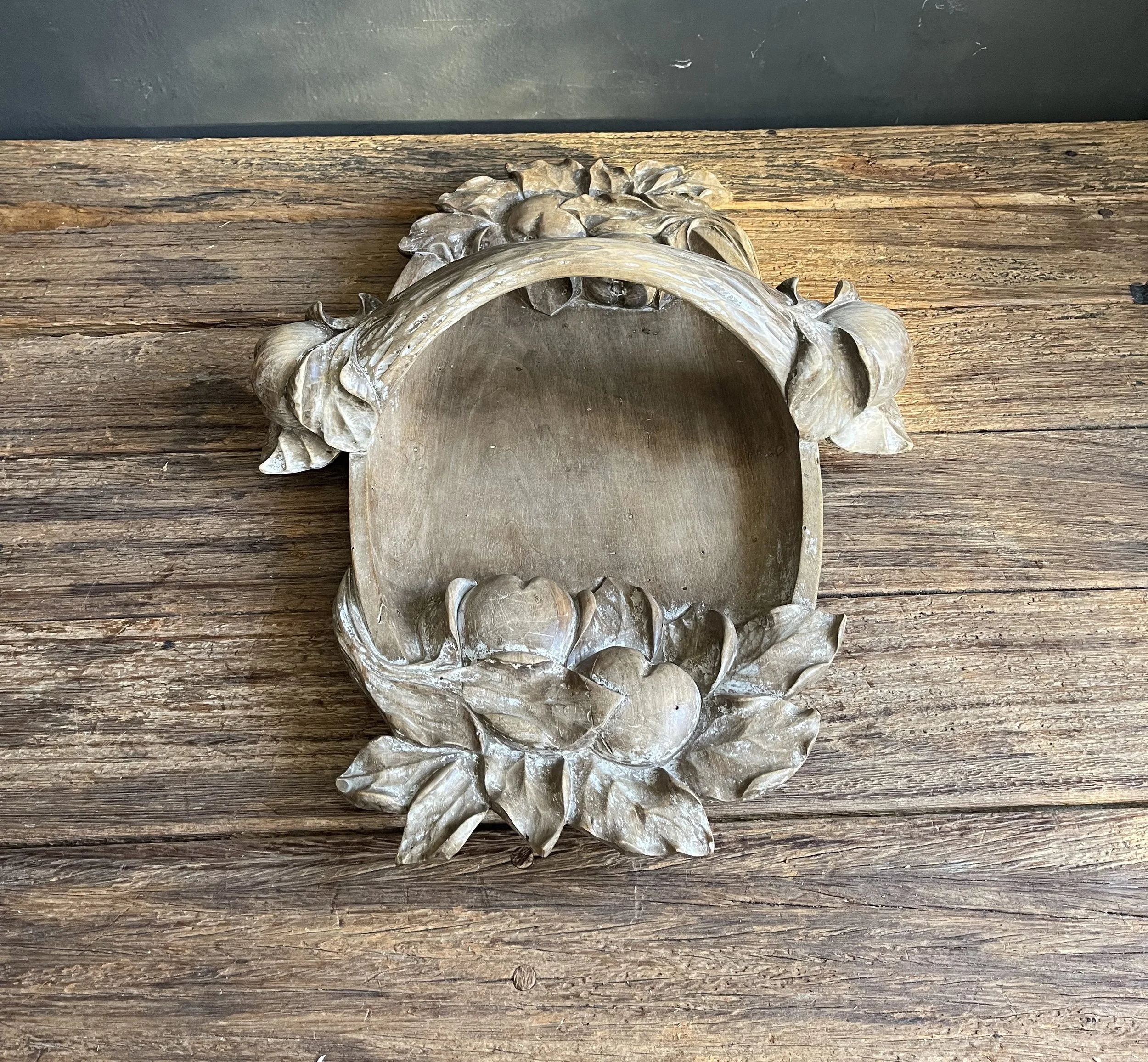 RELLIK | French Carved Walnut Fruit Dish or Trug