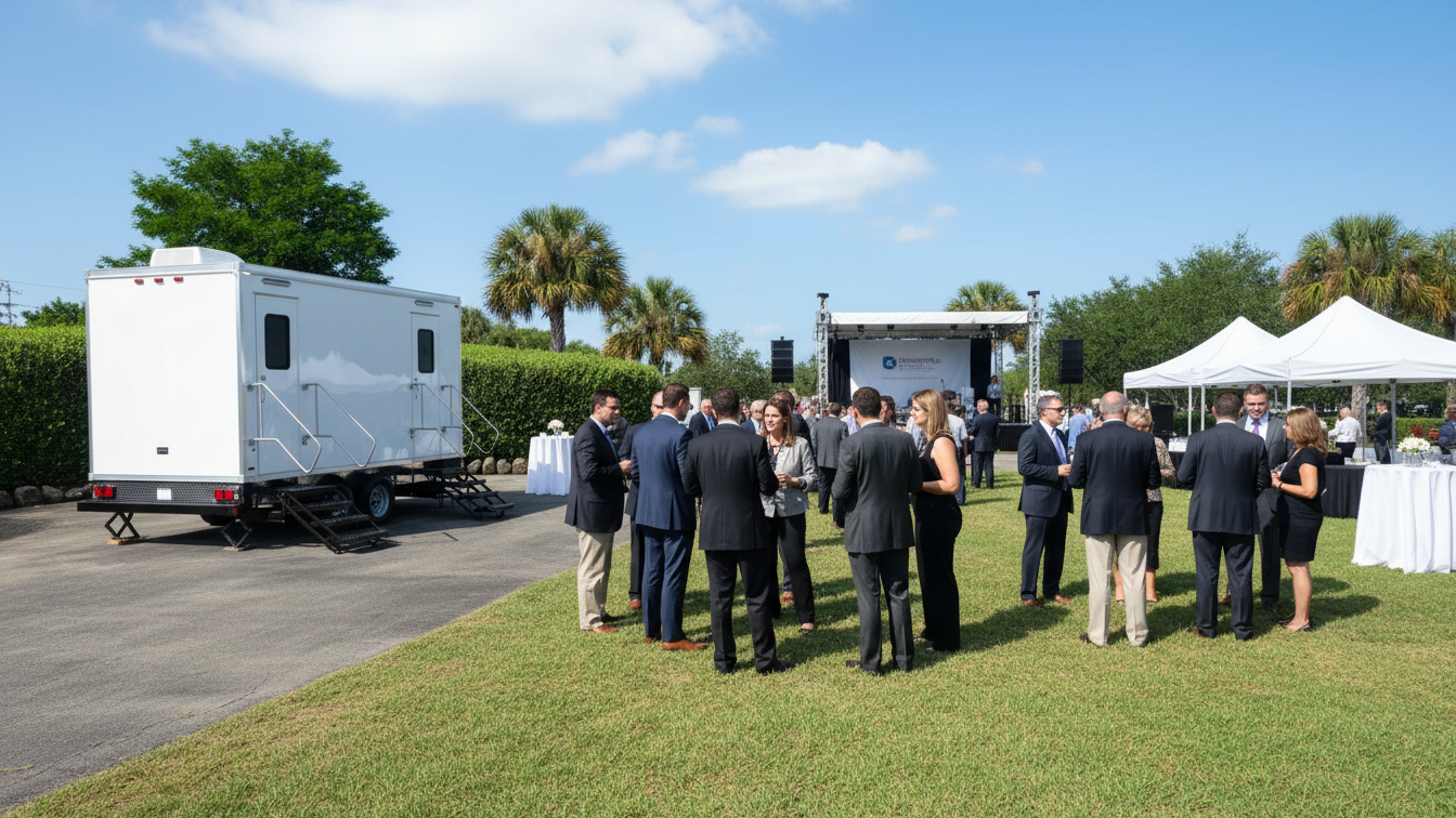 corporate events restroom trailers florida