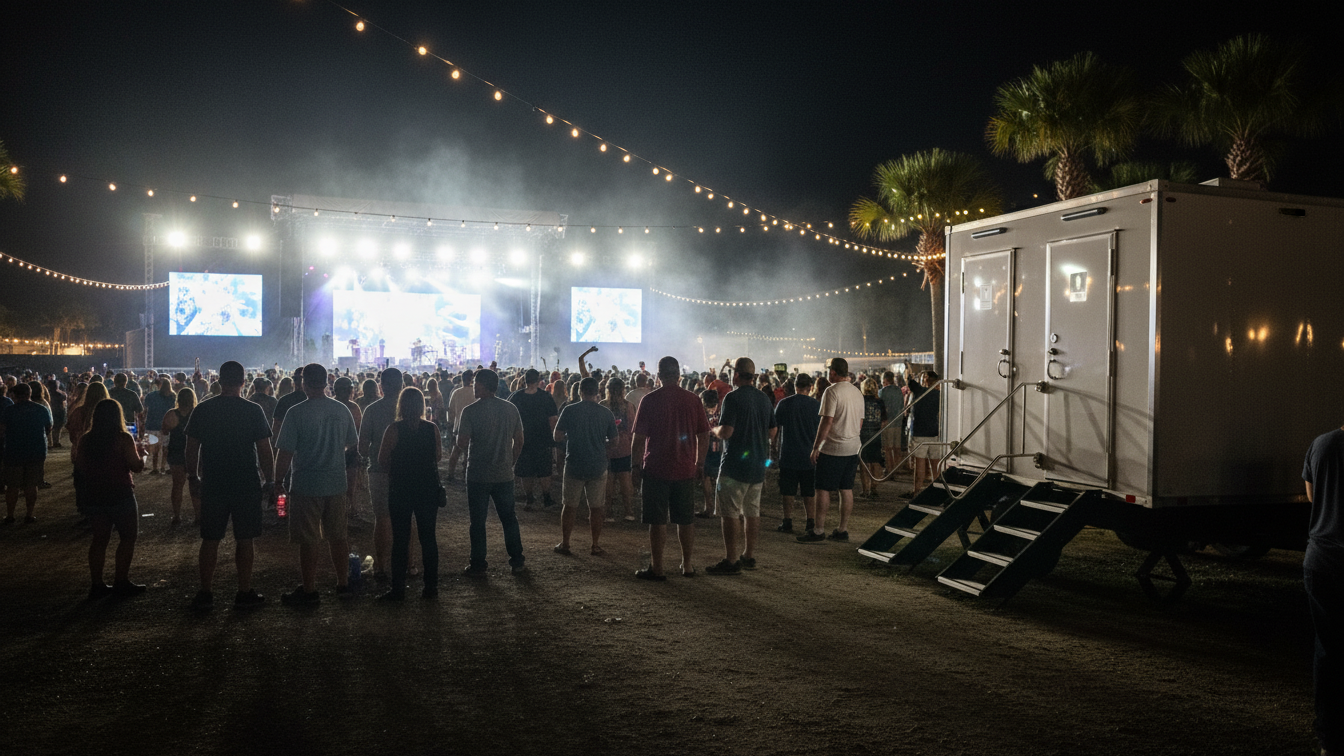 Concerts & Festivals restroom trailer rentals florida