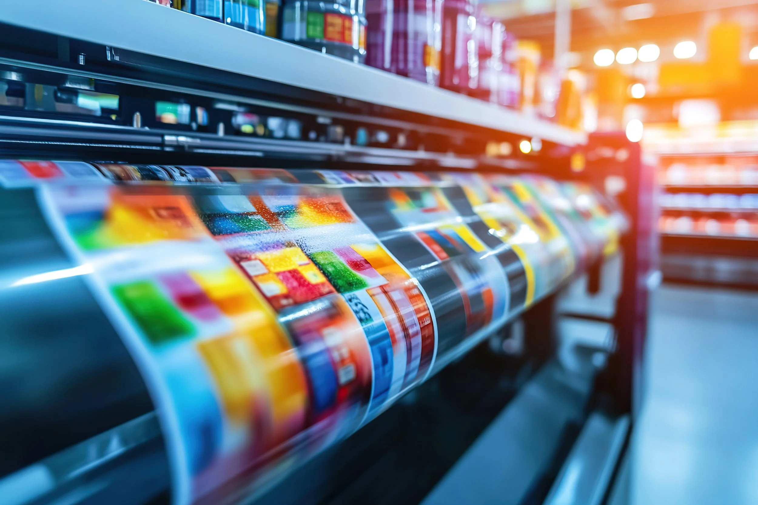 A vending machine with a variety of snacks and colorful packages inside.