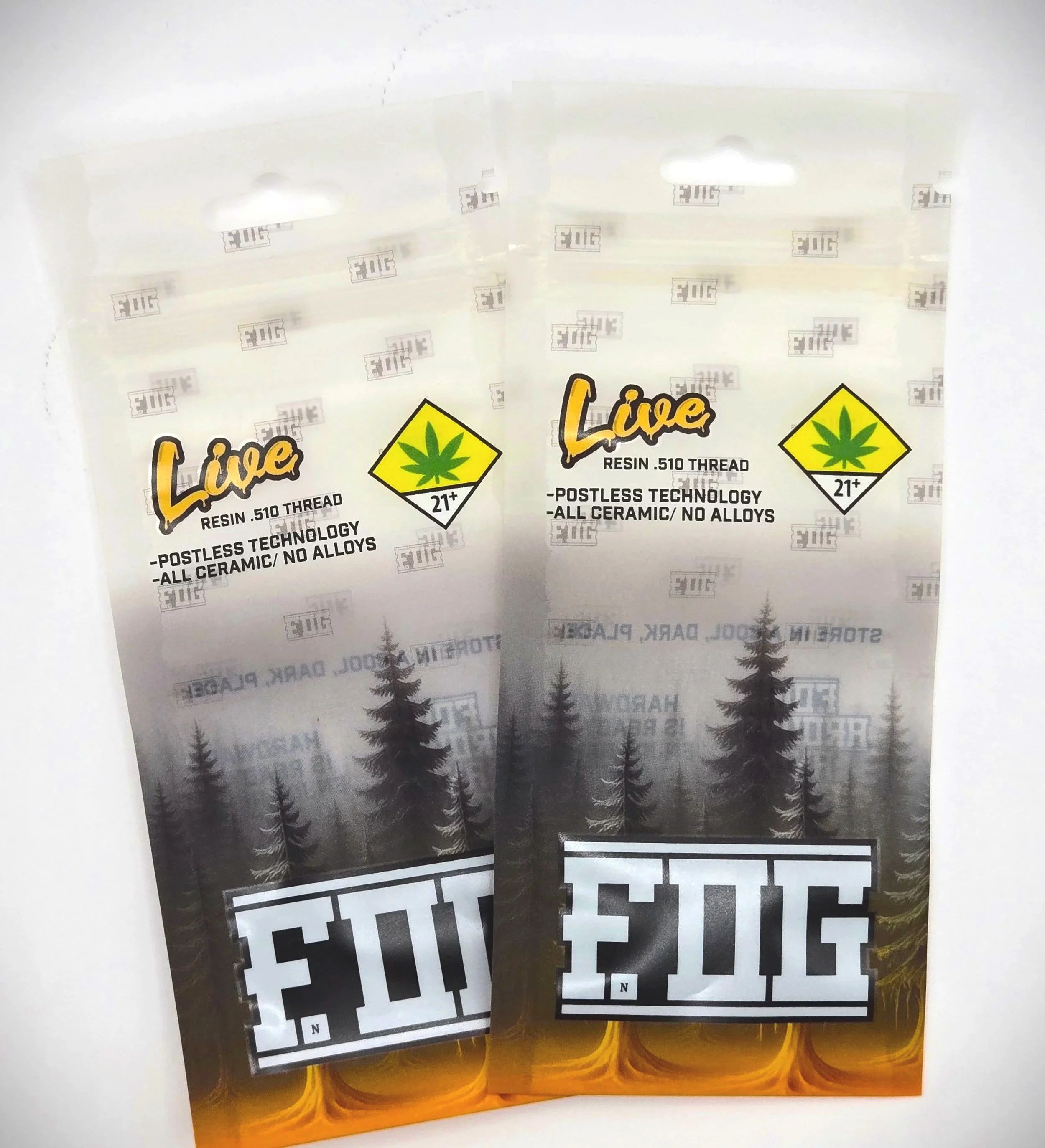 poly full printed cannabis bags ghost print with cr zipper and tear notches digital printed