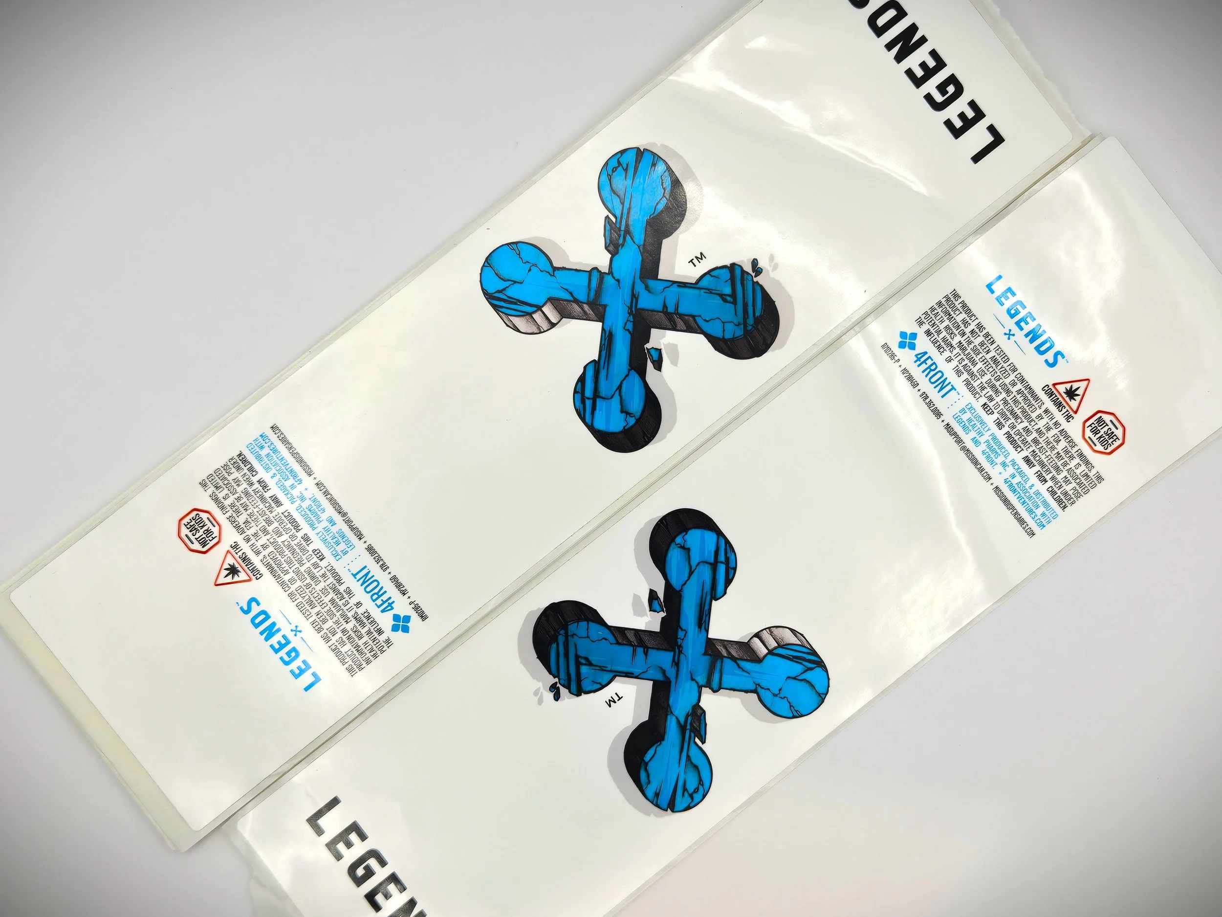 high gloss bopp cannabis labels laminated with soft touch or gloss or holographic for cannabis products