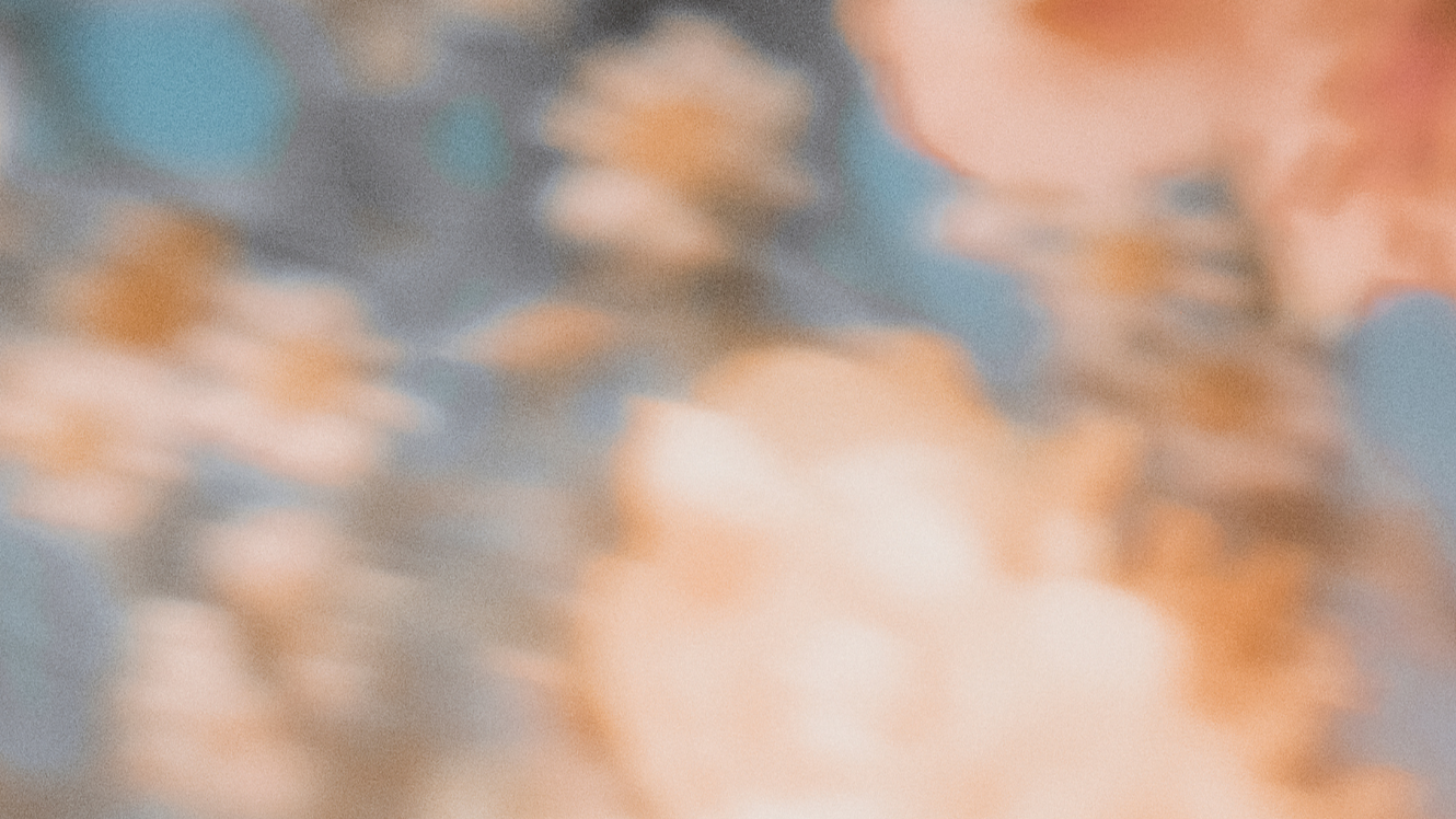 Blurred image with indistinct shapes and colors, including shades of blue, orange, and beige.