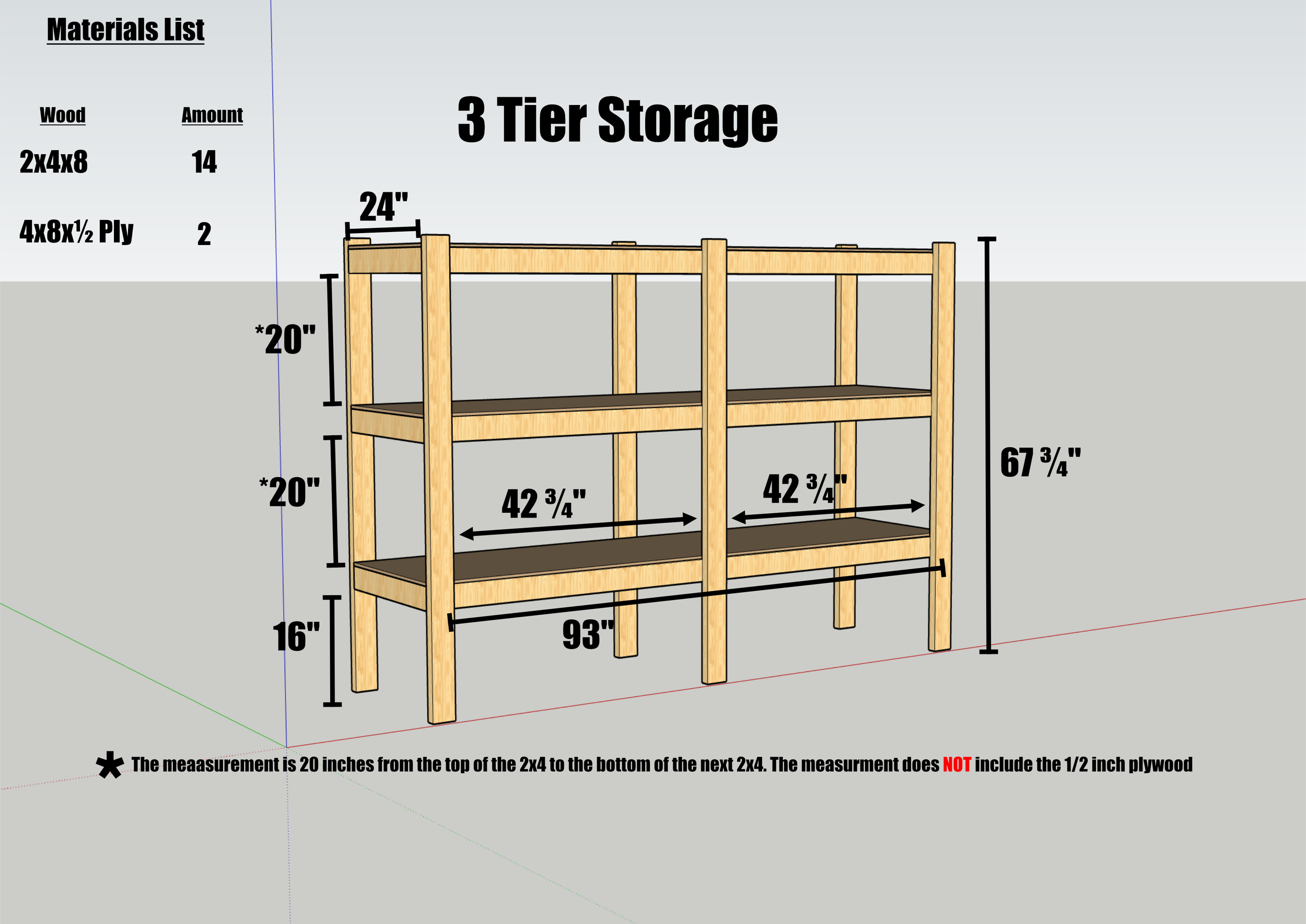 3 Tier Storage Unit