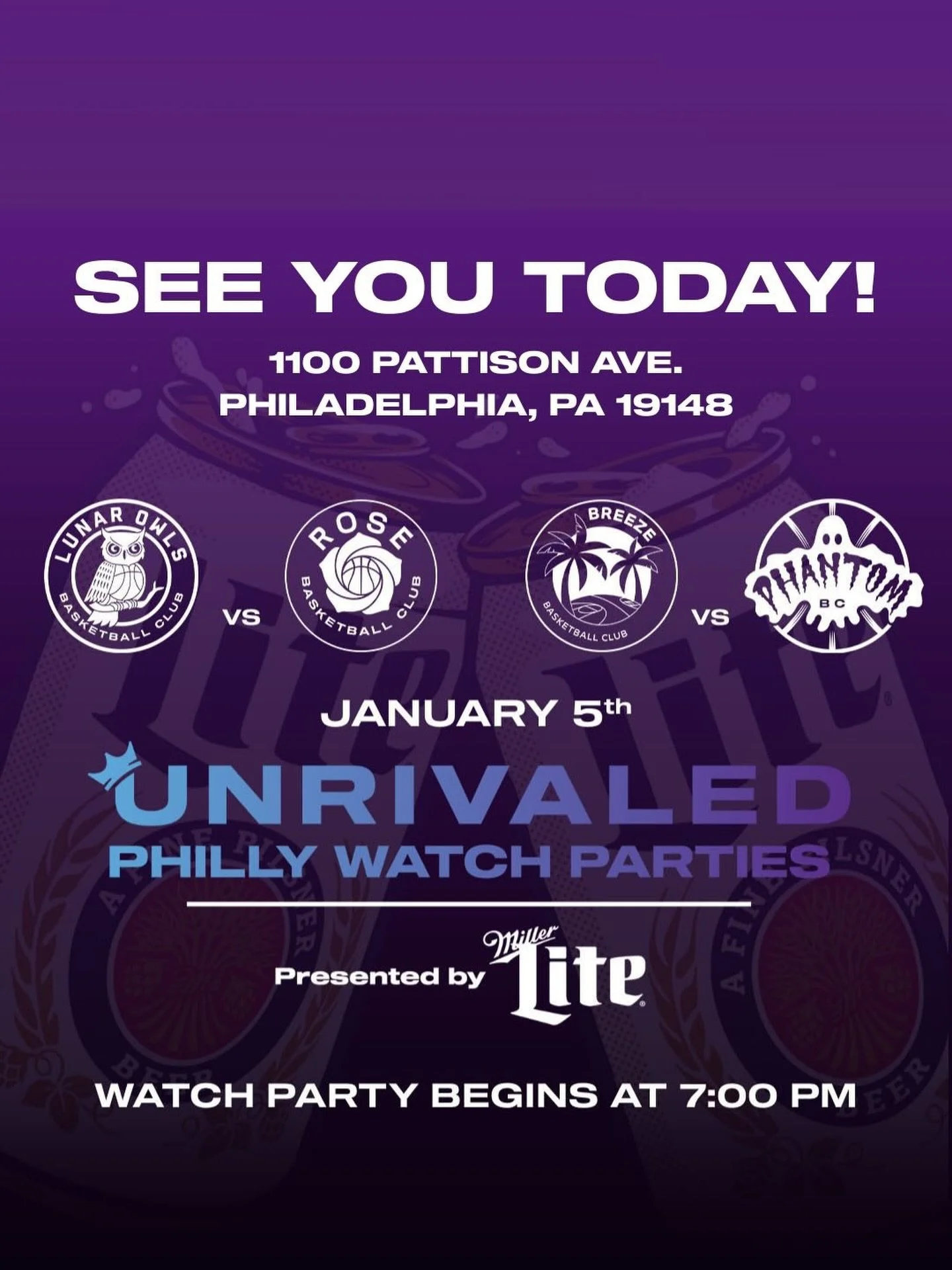 Philly! Unrivaled Watch party tonight at @statesideliveofficial 

As part of Philly is Unrivaled presented by Xfinity, @unrivaledbasketball will have 3 watch parties leading up for fans in the city.
Each watch party includes live streaming of Unrival
