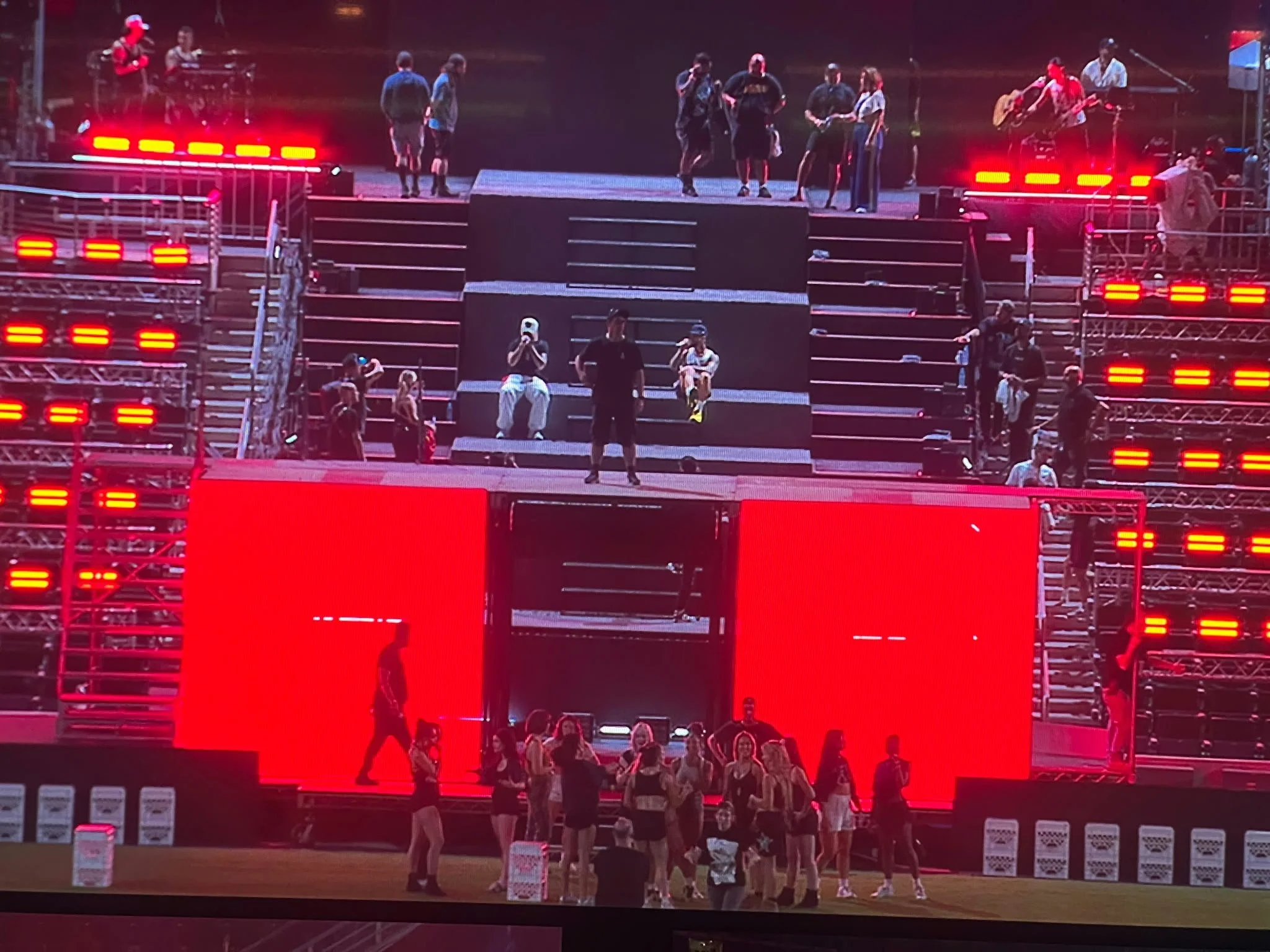 Kings League rehearsals at Estadio BBVA in Monterrey, with Maño as head stage manager.