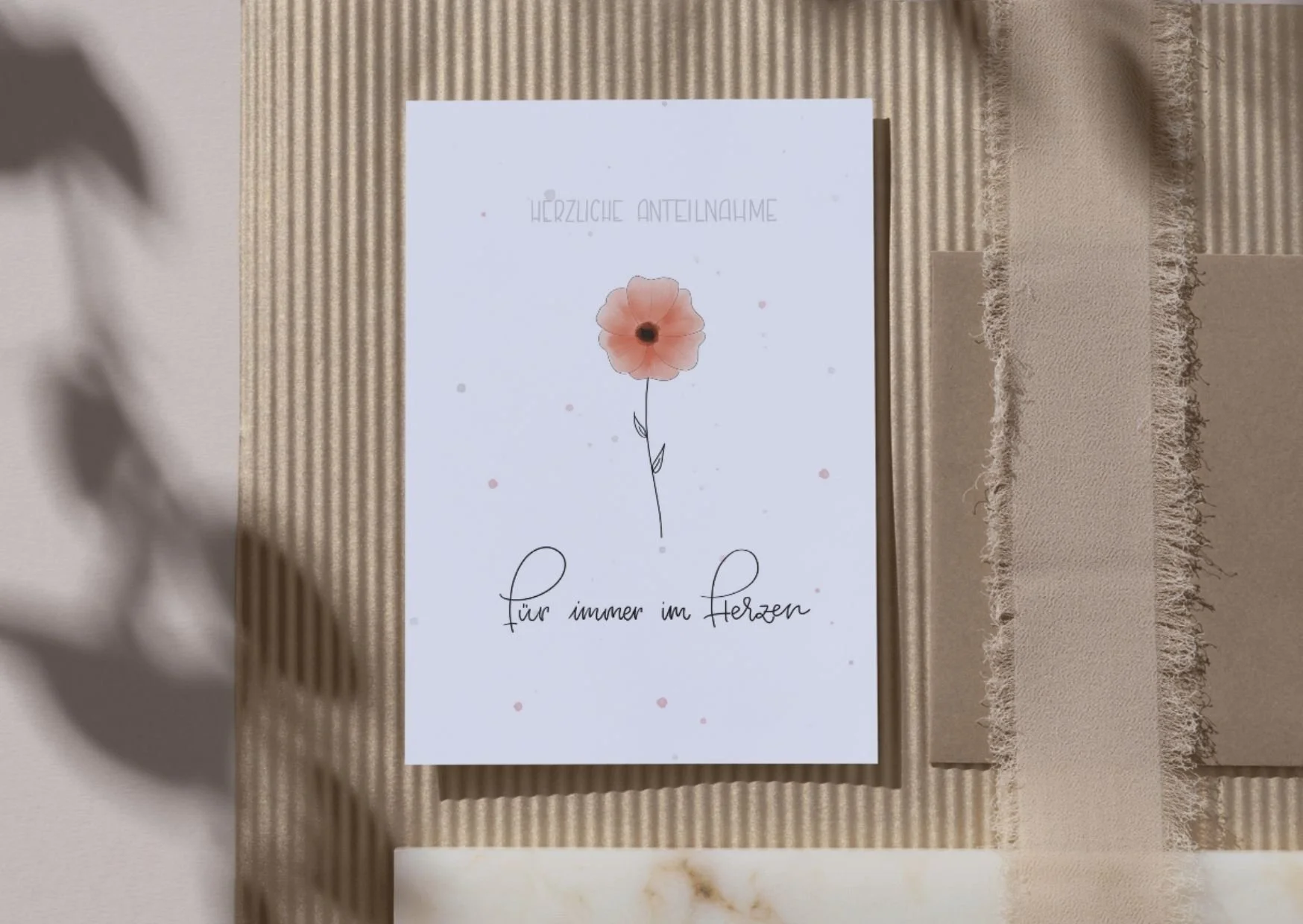 Kondolenzkarte "Mohnblume"