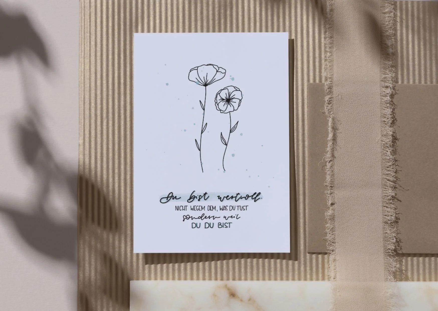 Karte "Du bist wertvoll"