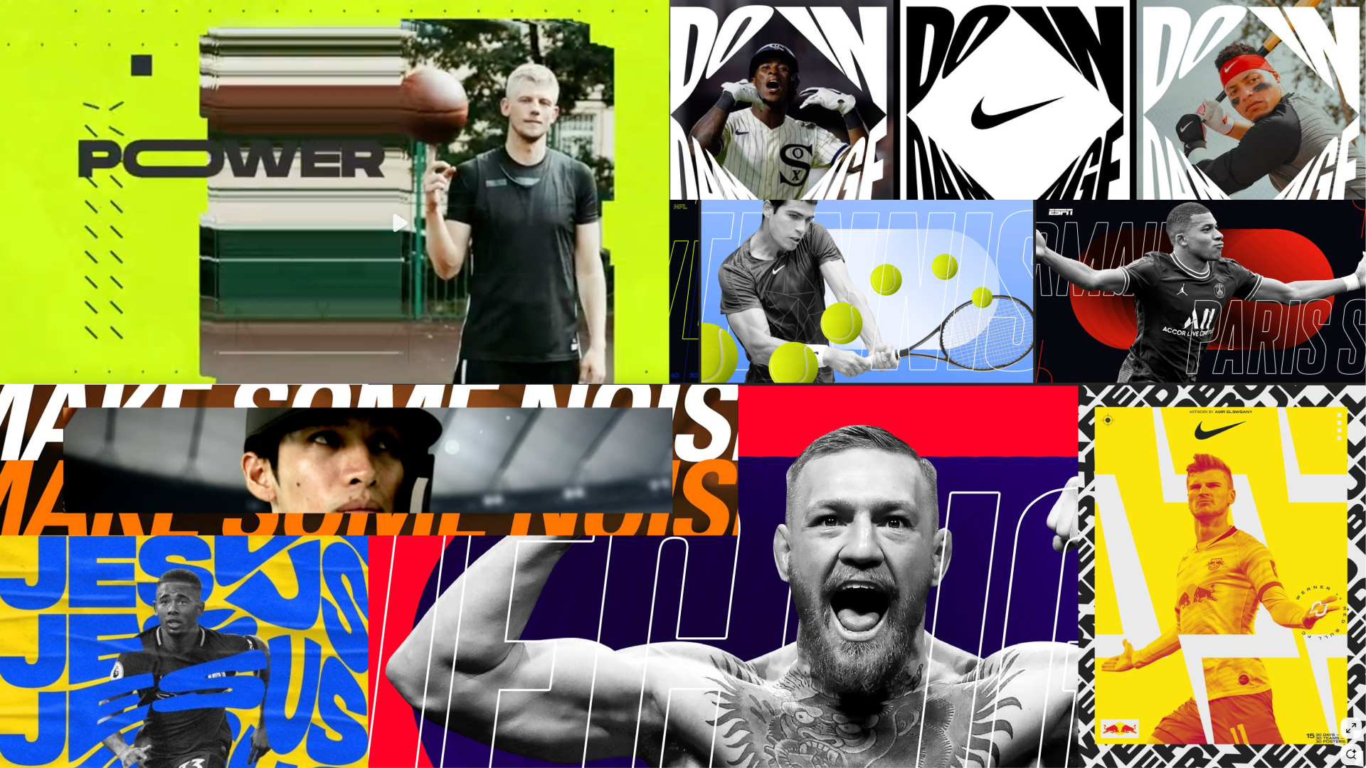 Concept 01 - Athlete Highlight/Feature & Warped Type