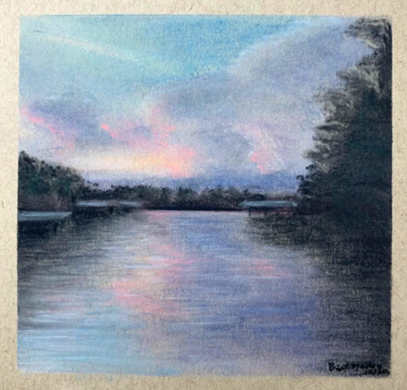View from Euston Lakehouse - Chalk Pastel
Original 6"x 8"
Purchased for Private Collection
PRINTS AVAILABLE