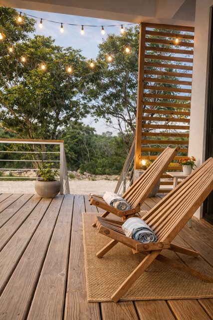 Golden hour on the deck, where sunsets, and evening conversations come together