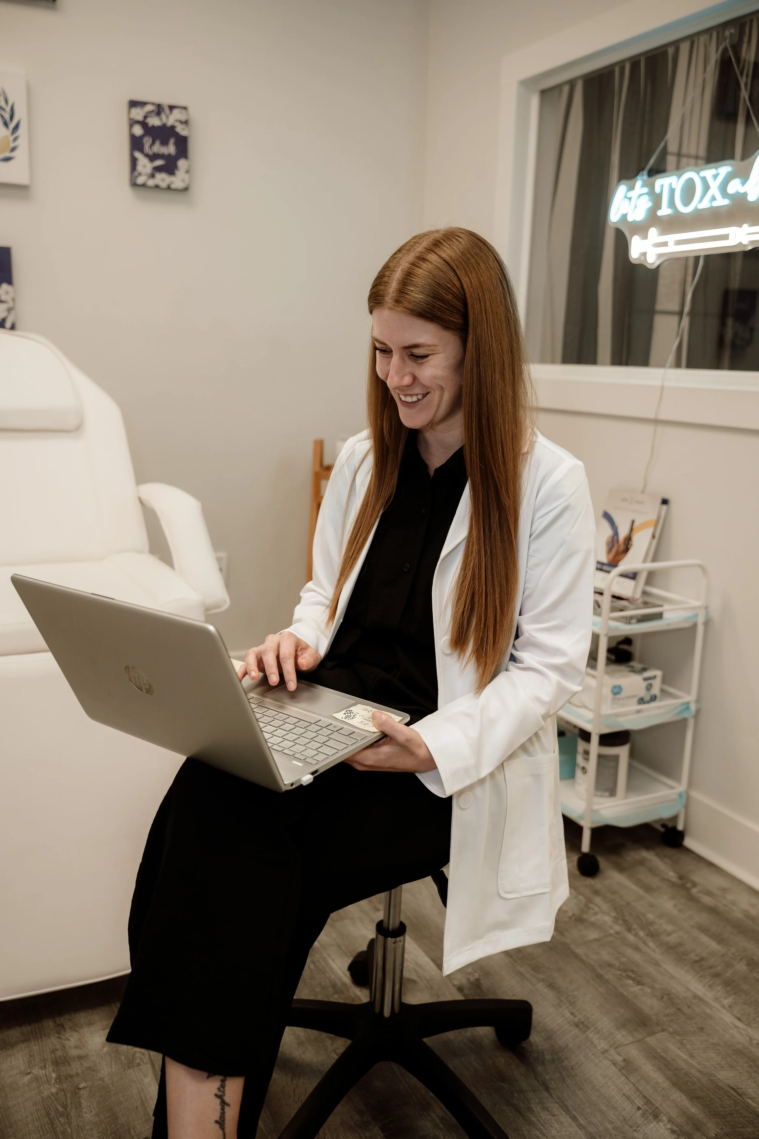 Booking a consultation on laptop