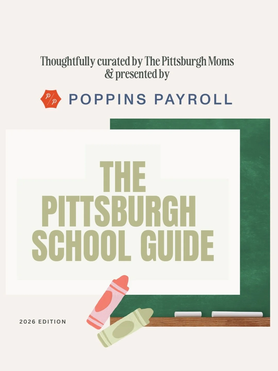 IT&rsquo;S HERE! 

Our Pittsburgh School Guide is LIVE! ✏️

This year&rsquo;s edition includes our favorite preschools, daycares, private schools AND local mom insights all presented by our partners at @poppins.payroll 🖍️

Don&rsquo;t see your schoo