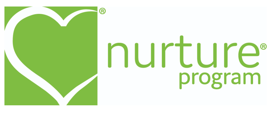 Nurture Program logo with a green heart and the words 'nurture program' in green letters.