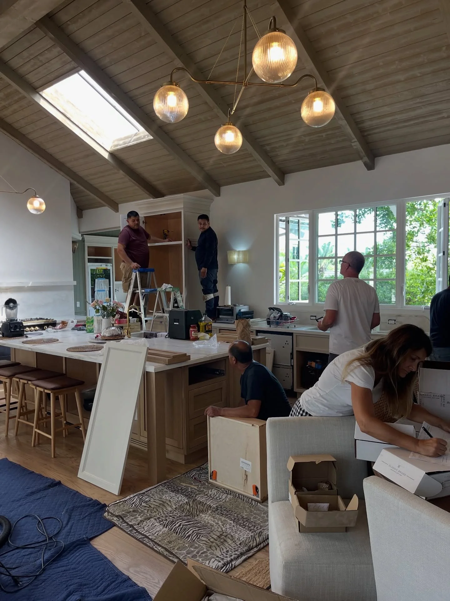 Before it was ready for proper photos and legit before and after images it was a masterful WIP&mdash;it was still messy and not super tidy but executed with a fantastic team! 
&bull;
&bull;
&bull;
#kitchenrenovationorangecounty #orangecountykitchenre