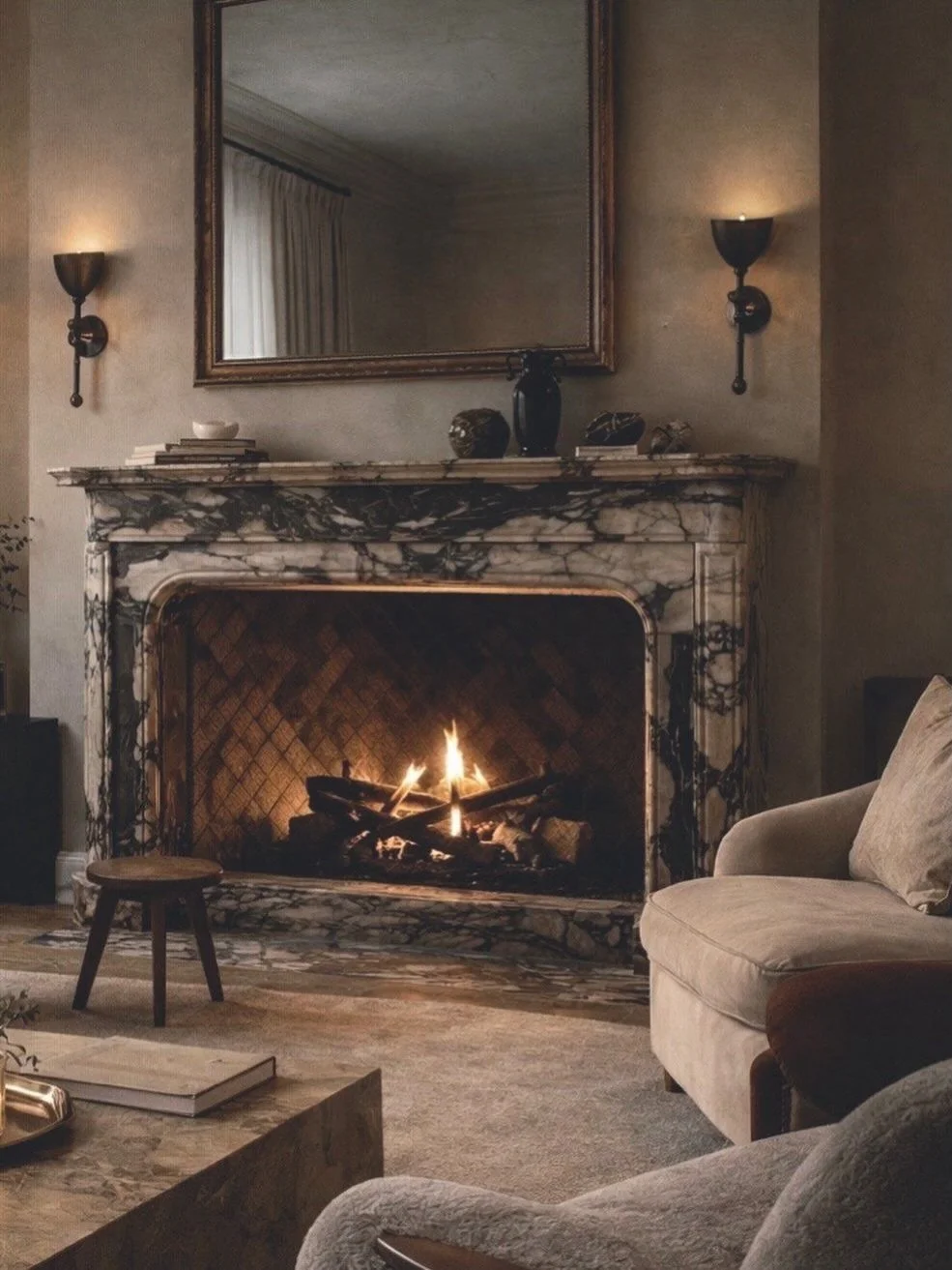 Time around the fire 🔥 always feels cozy and it bonds people. Not only does time spent around a hearth align circadian rhythms but ancient rituals have included fireside ceremonies and connection. 
🤓 Science: The amber spectrum from a fire enhances