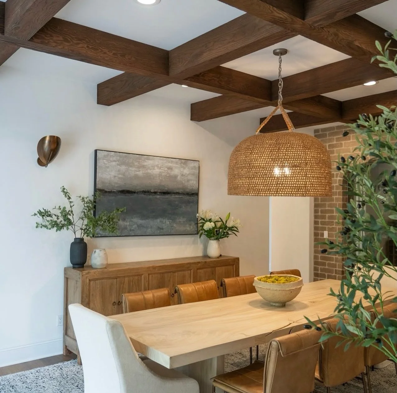 Organic, coastal dining room.