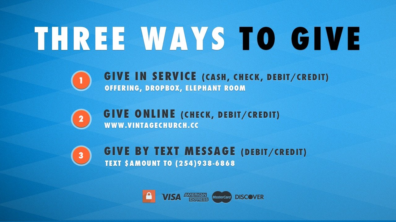 3 Ways To Give