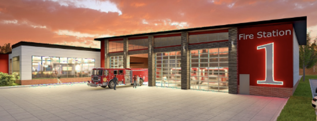 Fire Station 1 Relocation (Conceptual rendering, not a final design)