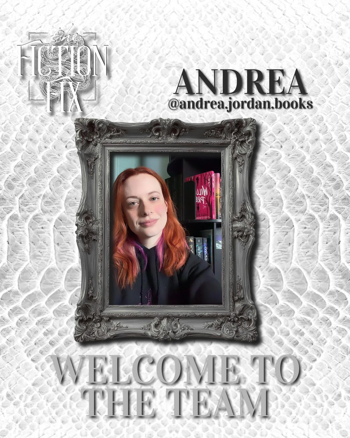 The Fiction Fix is so thrilled to welcome @andrea.jordan.books to the team 🖤

Andrea joins as a proofreader (EFA course certified!), as well as for basic formatting needs! 

We&rsquo;re so excited to have Andrea to help make manuscripts shine ✨